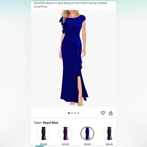 Elegant Burgundy Evening Gown